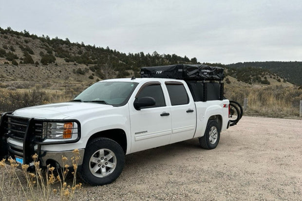 Silverado/Sierra Bed Rack with Roof Top Tent and Softopper